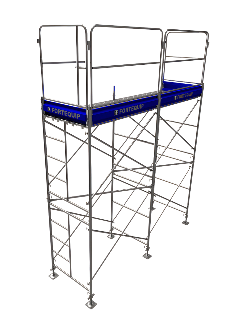 Andaime mini fachadeiro Fortequip - Painéis compactos 0,9x1,5m